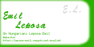 emil leposa business card